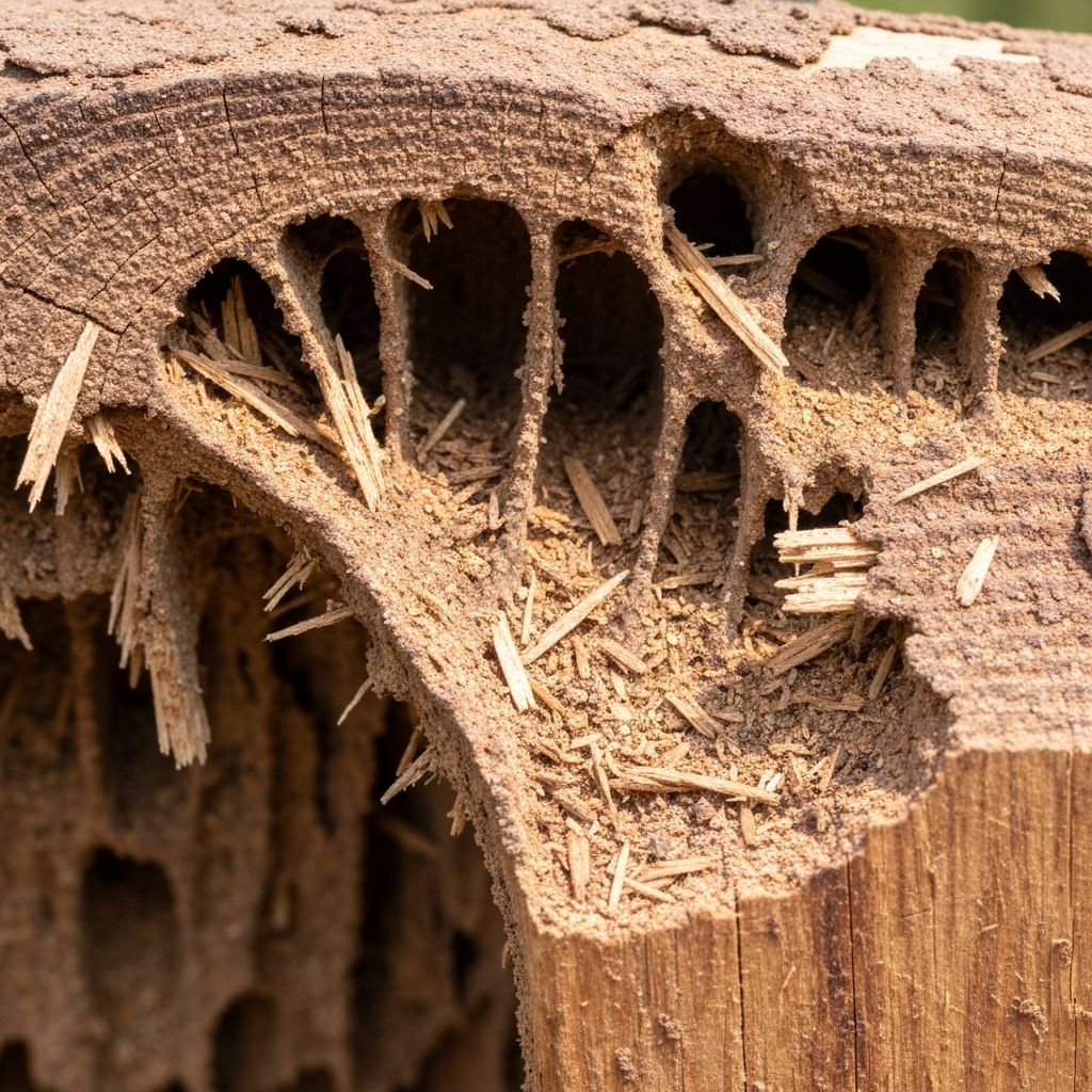 Dégâts du bois par termites